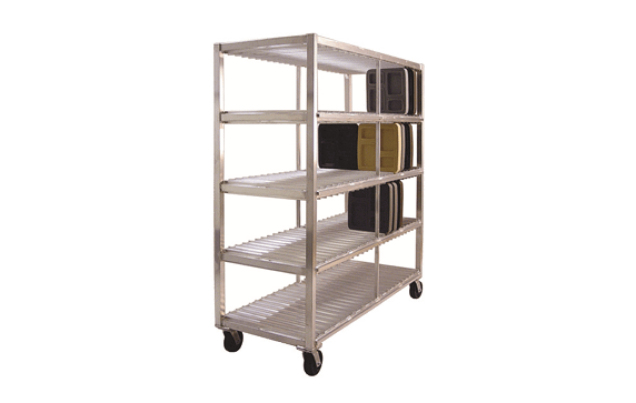 New Age Industrial 96707 Tray Drying Rack Mobile 4 Tray Levels