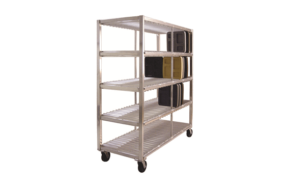 New Age Industrial 96709 Tray Drying Rack Mobile 4 Tray Levels
