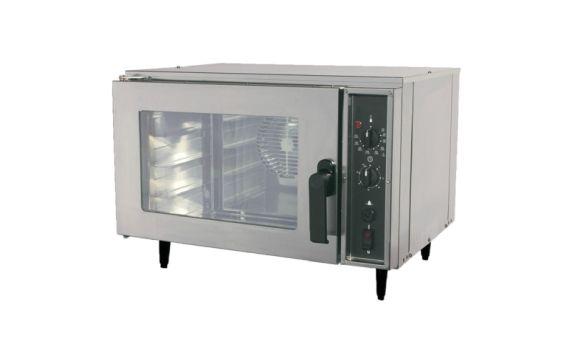 NU-VU NCO3 Countertop Convection Oven 3 Half Pans (13" X 18") Capacity Dual Pane Cool To Touch Left Hinged Glass Door