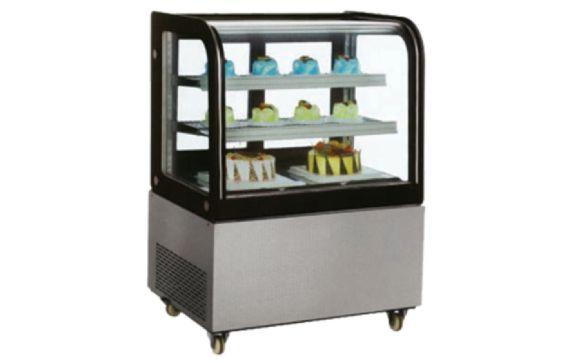 Omcan 39539 (RS-CN-0270) Curved Glass Refrigerated Display Case Floor Model