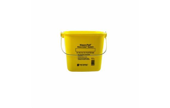 San Jamar KP196KCYL Kleen-Pail® Kleen Color™ 6 Qt. Ergonomic Handle With Bail Handle Design