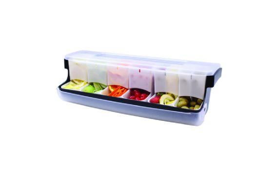 Tablecraft BCD6000 Cash & Carry First In First Out Garnish Station 20" X 6-1/4" X 6-1/2"