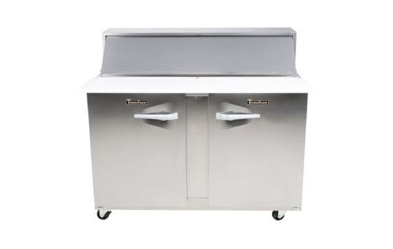 Traulsen UPT4818LR-0300 Dealer's Choice Compact Prep Table Refrigerator With Roll-top Lid Which Serves As An Overshelf