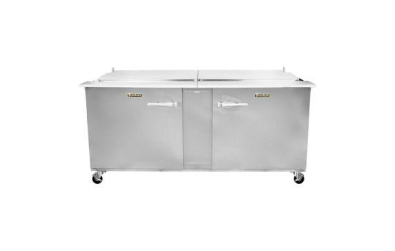Traulsen UST7218-LL Dealer's Choice Compact Prep Table Refrigerator With Low Profile Flat Cover