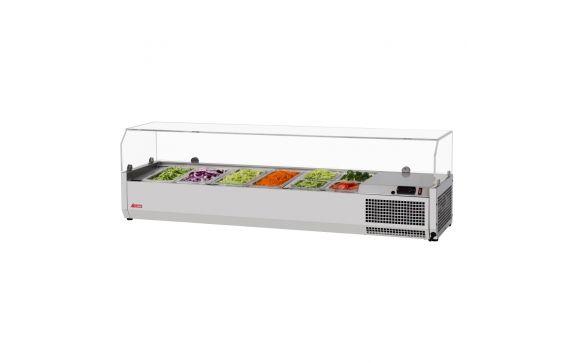 Turbo Air CTST-1500G-13-N E-Line Countertop Salad Table With Clear Hood 59"L