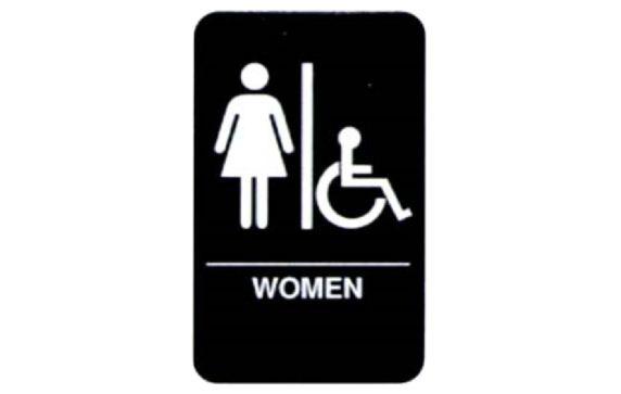 Vollrath 5630 Women/Accessible Sign Braille 6" X