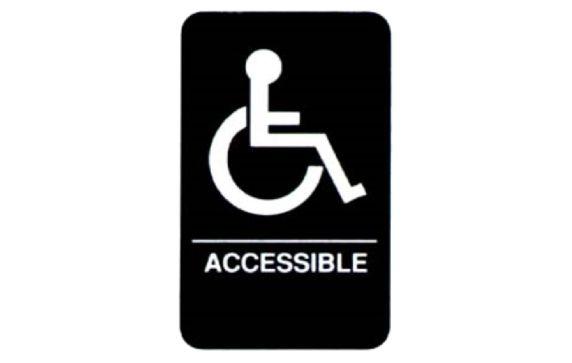 Vollrath 5632 Accessible Sign Braille 6" X